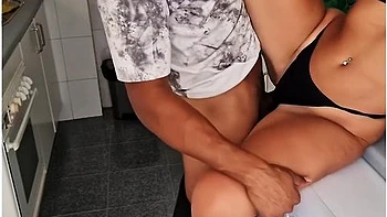 I Come Home Dressed In Leggings From The Gym And My Stepdad Gets Really Horny Fucking In The Kitchen