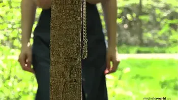 saggy natural big tits in public