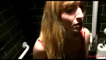 Manager get her ass fucked and her mouth full of cum in Restaurant public toilet!