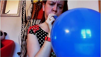 Nicoletta Plays With These Big Balloons Until She Comes Into A Fantastic