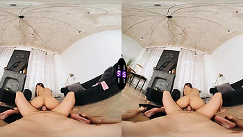 A sexy yoga teacher leads to a hot sex session in vr