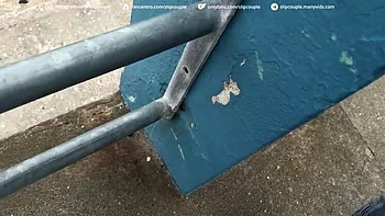 Super Risky Public Handjob on a Bench and Pier - SlipCouple Outdoor Adventure