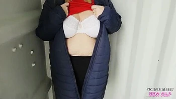 Amateur BBW Wife Locked in Shipping Container - Homemade Cheating MILF with Big Natural Tits