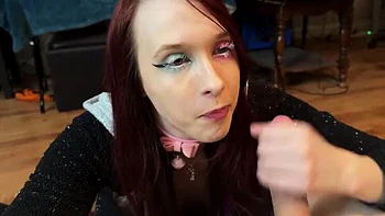 Stepdad Shower Blowjob with Deep Throat Gagging and Cum in Mouth