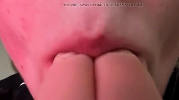 Crazy Leyla Hot German Girl Big Lips Blowjob Cum Swallow