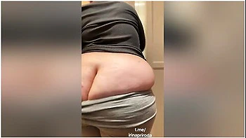 Busty Plumper With A Hairy Pussy Irina Priroda Masturbates In Front Of The Mirror