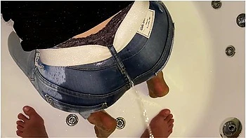 Blowjob And Cum On My Ass Then Clean By He Pee On My Ass In Jeans Full Video On