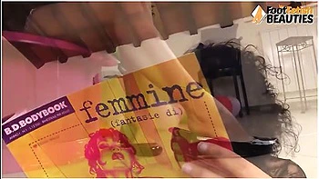 Sexy Brunettes Ballet Flats Shoeplay And Legs Display