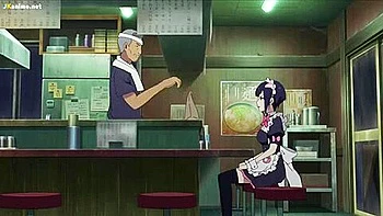 A beautiful girl and a slightly older maid get into a war with the maids from an affiliated store?