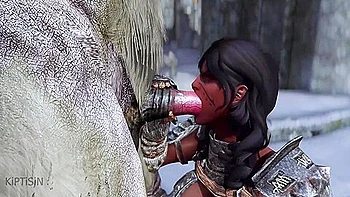 Ebony Whore Redguard Warrior Satisfies Big Dick Troll