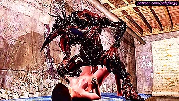 Jill Rides Stranger Things Monster - Hardcore Sex