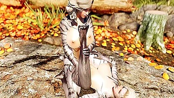 Two Catgirl Fake twin Step sisters Fucked By Two Werewolves 1