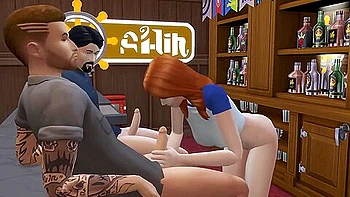 Gangbang His Wife Behind The Bar