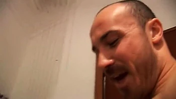 Rough Italian Boy Fucks His Stepaunt's Pussy Hard in the Bathroom