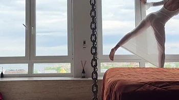 Skinny Russian Cleaning Lady In Short Dress Foot Fetish POV Worship