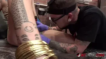 Extreme Inked up Hottie Sully Savage has her Clit Tattooed