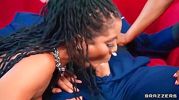 Shameless Ebony Sluts Threesome Adult Clip