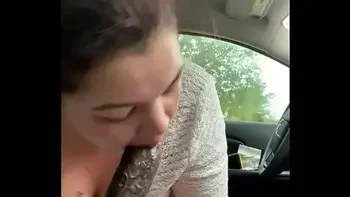 Pawg gets caught sucking bbc in public with her tits out. HOT