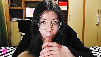 A Student 18+ Agrees To A Blowjob And Asks For Help With Her Studies