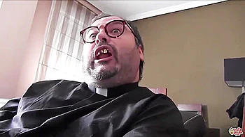 This Man Of God Unloads A Godly Amount Of Cum On This Nuns Mouth