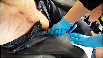 Nurse Puts Cripple Dick In Urinal To Pee