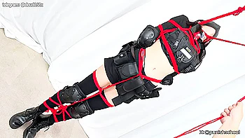 Asian bondage cosplayer 7