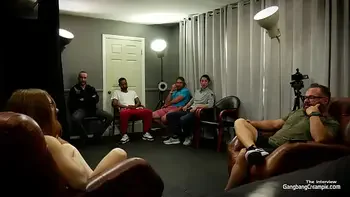 Gangbang Creampie - Petite Redhead Babe Having Tons Of Fun BTS and Getting Fucked In Interracial Gangbang