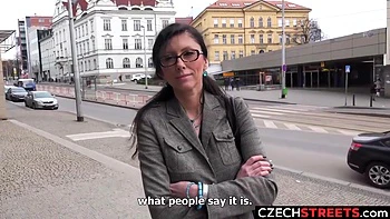 Beautiful Czech Mature Brunette Fucks For Money On The Street!