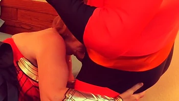 Granny Wonderwoman Sucks Mr Incredible