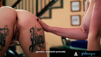 GIRLSWAY - Skye Blue Obsessed With Cubbi Thompson s Tits Slams Her With STRAP-ON - SPANISH SUBTITLES