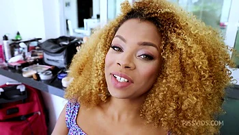 Behind the Scene from Young exotic Brazilian Rebeca Villar plays