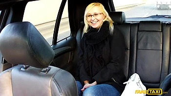 Nerdy Blonde Skunk In Glasses Gets Back At Cheating Boyfriend By Fucking Cabbie - Emily Sweet