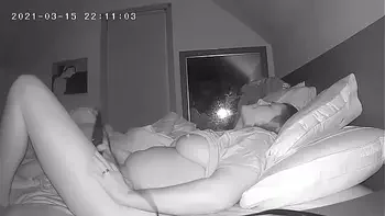 MILF Jackhammers Clit Before Bed Spy Cam
