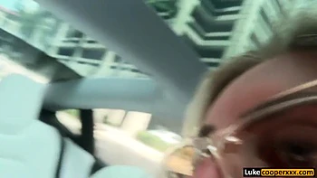 Bonnie Blue Picked Up And Banged In Self Driving Tesla - Luke Cooper