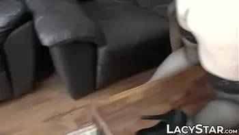 Busty UK grandma Lacey Starr riding BBC interracial