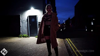 Busty Blonde Street Slut Meets a Handsome Client