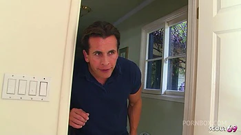 Huge Cock old muscled Guy seduce Half Asian big natural saggy Tits Girl next door to Deep Anal Sex