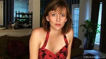 Sasha examines her hairy pussy - WeAreHairy