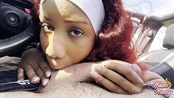 Sneaky Car Blowjob With Jenna Foxx