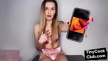 SPH long nails femdom laughs off microdick incel