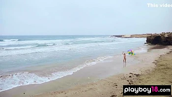 Italian Mature Blond Plays With Balloons