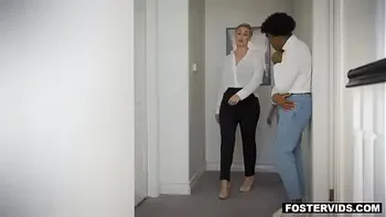 Busty stepmom Ryan Keely found out that her new foster step daughter Hannah Grace and foster Zach were attracted to each other.