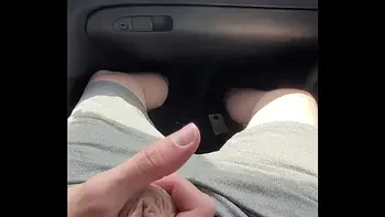 public car handjob and cumshot in mouth blowjob
