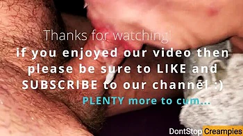 MILF Keeps Sucking After Cum - Post Orgasm Blowjob & Cum Dripping Close Up