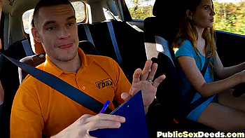 Driving learner riding dick