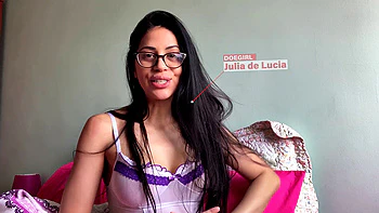 Sensual blonde rubs pussy