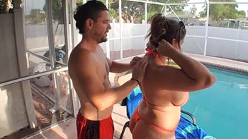 Pool boy fuck curvy milf: Big Tits, Big Ass  Cumshot Porn