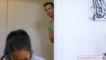 Big tits maid gives a guy a nuru massage