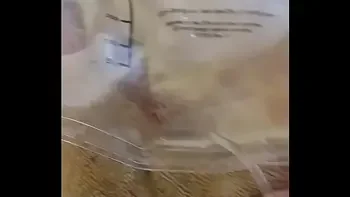 Catheter in wet pussy, can't stop peeing....