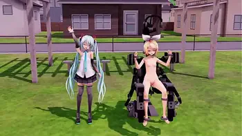 Hatsune Miku hypnotized Rin into an obedient slut - By [co-mt]